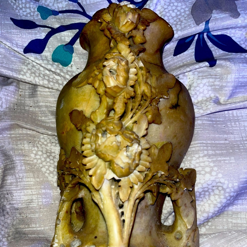 Chinese Carved Soapstone Vase